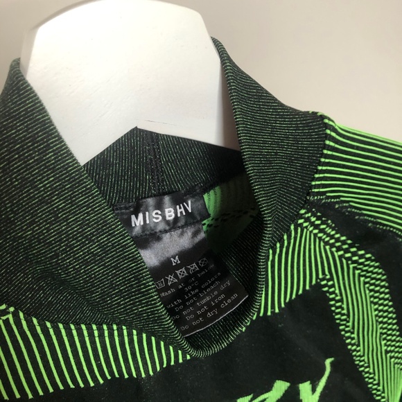 MISBHV Black & Green Active Sport Top - Picture 4 of 5